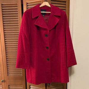 London Fog Red Wool blend Coat XXL